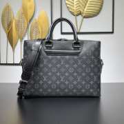 Uubags Louis Vuitton Monogram Eclipse Odyssey Briefcase In Black 37.5x28.0x7.5cm - 1