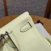 Uubags Hermes mini Kelly Jump backpack in light yellow swift leather with silver hardware 18x14.5x6cm - 4