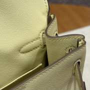 Uubags Hermes mini Kelly Jump backpack in light yellow swift leather with silver hardware 18x14.5x6cm - 2