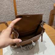 Uubags Hermes mini Kelly Jump backpack in brown swift leather with silver hardware 18x14.5x6cm - 4