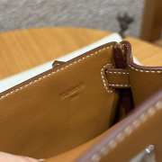 Uubags Hermes mini Kelly Jump backpack in brown swift leather with silver hardware 18x14.5x6cm - 2