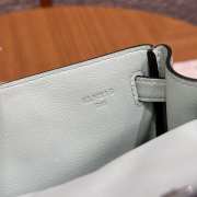 Uubags Hermes mini Kelly Jump backpack in mint green swift leather with silver hardware 18x14.5x6cm - 2