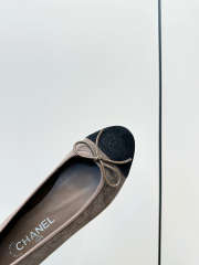 Uubags Chanel Ballet Flats Velvet In Grey & Black - 4