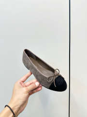 Uubags Chanel Ballet Flats Velvet In Grey & Black - 3