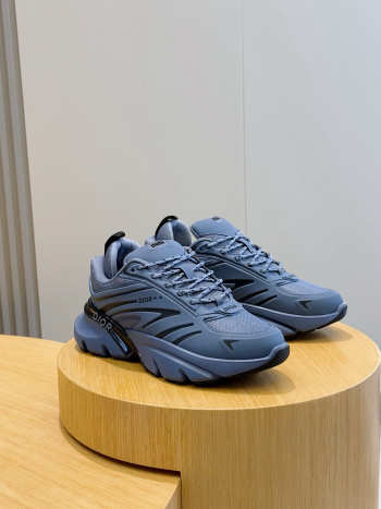Uubags Dior B44 Blade Sneaker Blue Technical Mesh and Black Technical Fabric