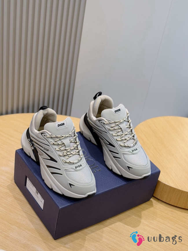 Uubags Dior B44 Blade Sneaker Light Grey Technical Mesh and Black Technical Fabric - 1