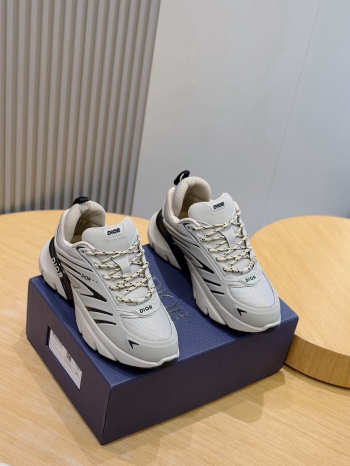 Uubags Dior B44 Blade Sneaker Light Grey Technical Mesh and Black Technical Fabric