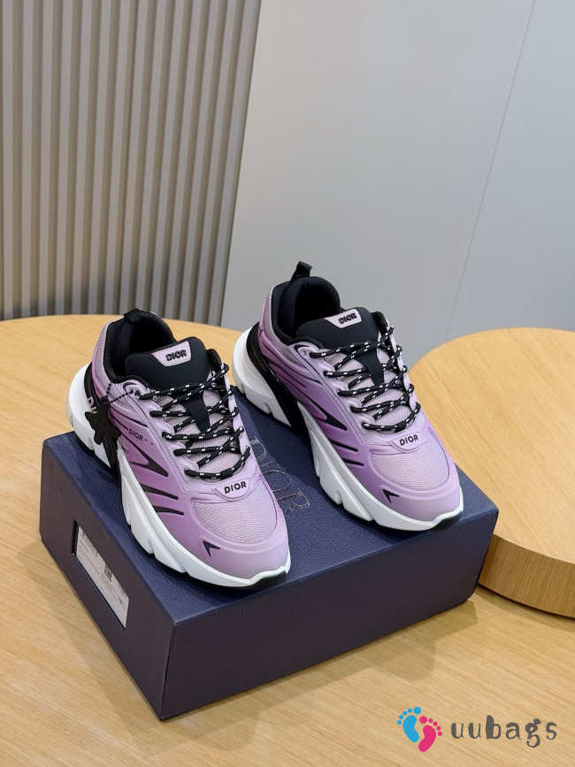 Uubags Dior And Lewis Hamilton B44 Blade Sneaker Gradient Purple Technical Mesh - 1