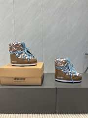 Uubags Moon Boot Icon Low Optical - Brown/Elephant Grey Shoes 4cm - 1