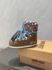 Uubags Moon Boot Icon Low Optical - Brown/Elephant Grey Shoes 4cm - 4