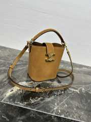 Uubags Celine Small Louise Bag in Suede Calfskin Tan 13.5x16x10cm - 5