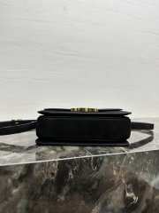 Uubags Celine Teen Triomphe Bag In Nubuck Calfskin Black 18.5x13.5x7cm - 5