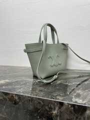 Uubags Celine Mini Cabas Anais Cuir Triomphe in Grained calfskin Bag In Light Gray 20x21x10cm - 3