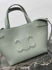 Uubags Celine Mini Cabas Anais Cuir Triomphe in Grained calfskin Bag In Light Gray 20x21x10cm - 2