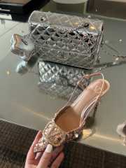 Uubags Valentino Garavani Vlogo 80 embellished leather slingback pumps in pink 9cm - 3