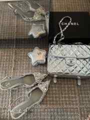 Uubags Valentino Garavani Vlogo 80 embellished leather slingback pumps in silver 9cm - 3