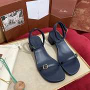 Uubags Loro Piana Flora Sandal Kidskin In Crown Blue 4cm - 1