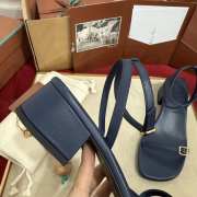 Uubags Loro Piana Flora Sandal Kidskin In Crown Blue 4cm - 6