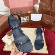 Uubags Loro Piana Flora Sandal Kidskin In Crown Blue 4cm - 5