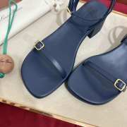 Uubags Loro Piana Flora Sandal Kidskin In Crown Blue 4cm - 4