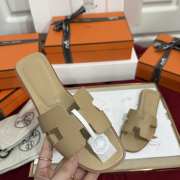 Uubags Hermes Oran sandal in box calfskin beige - 5
