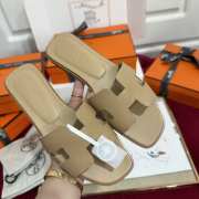 Uubags Hermes Oran sandal in box calfskin beige - 4
