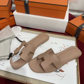 Uubags Hermes Oran sandal in epsom calfskin beige perlino