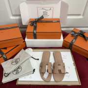 Uubags Hermes Oran sandal in epsom calfskin beige perlino - 5