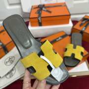 Uubags Hermes Oasis sandal topaz yellow black leather sole - 5