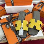 Uubags Hermes Oasis sandal topaz yellow black leather sole - 4