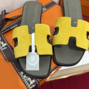 Uubags Hermes Oasis sandal topaz yellow black leather sole - 2