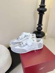 Uubags Roger Vivier Viv Low-Top Canvas and Suede Sneakers In Light Grey 3cm - 6