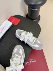Uubags Roger Vivier Viv Low-Top Canvas and Suede Sneakers In Light Grey 3cm - 4