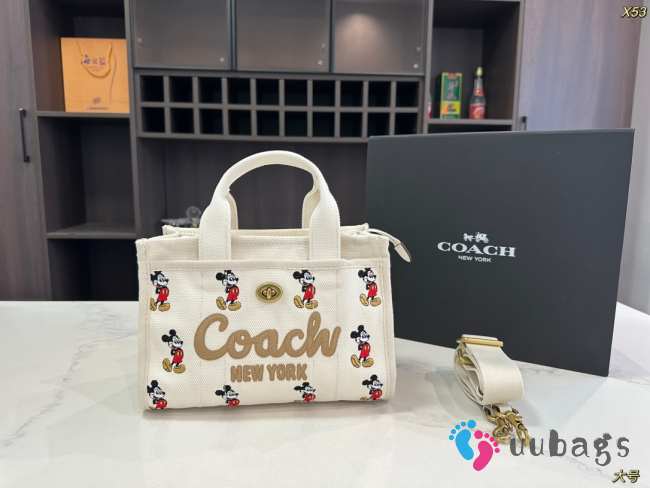 Uubags Disney x Coach Cargo 20 tote bag with Mickey Mouse brass/ivory multi 20x15x11cm - 1