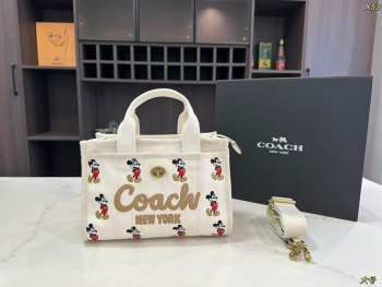 Uubags Disney x Coach Cargo 20 tote bag with Mickey Mouse brass/ivory multi 20x15x11cm