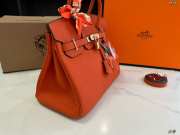 Uubags Hermes Birkin Bag Orange Togo Leather Gold Hardware  - 3