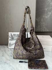 Uubags YSL Amalia in silk twill navy multicolor 38x46x2/5cm - 1