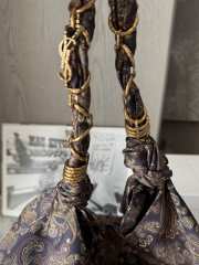 Uubags YSL Amalia in silk twill navy multicolor 38x46x2/5cm - 2