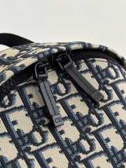 Uubags Dior Travel Backpack Blue Dior Oblique Jacquard 21.5x13x31.5cm - 2