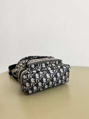 Uubags Dior Travel Backpack Blue Dior Oblique Jacquard 21.5x13x31.5cm - 4