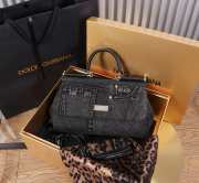 Uubags Dolce & Gabbana Sicily Patchwork Denim Top Handle Bag 29x18x12cm - 3