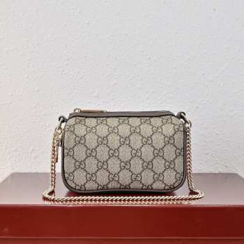 Uubags Gucci Ophidia mini bag green cotton linen lining 16x10x8cm