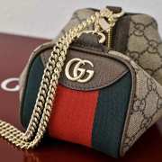 Uubags Gucci Ophidia mini bag green cotton linen lining 16x10x8cm - 6