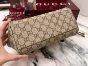 Uubags Gucci GG Emblem small top handle bag green and red Web cotton lining 31x17x12cm - 5