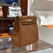 Uubags Hermes Kelly Ado PM Rucksack Backpack In Tan 22cm - 4