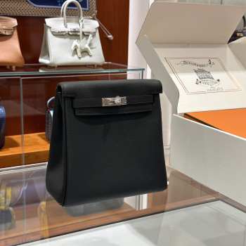 Uubags Hermes Kelly Ado PM Rucksack Backpack In Black 22cm