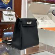 Uubags Hermes Kelly Ado PM Rucksack Backpack In Black 22cm - 2