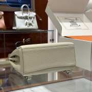 Uubags Hermes Kelly Ado PM Rucksack Backpack In Ivory White 22cm - 5