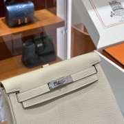 Uubags Hermes Kelly Ado PM Rucksack Backpack In Ivory White 22cm - 2
