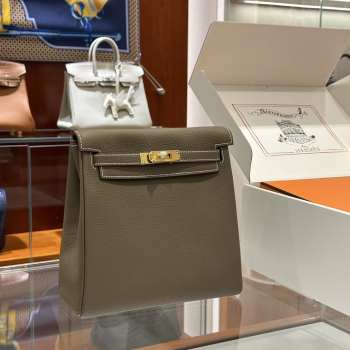 Uubags Hermes Kelly Ado PM Rucksack Backpack In Grey 22cm